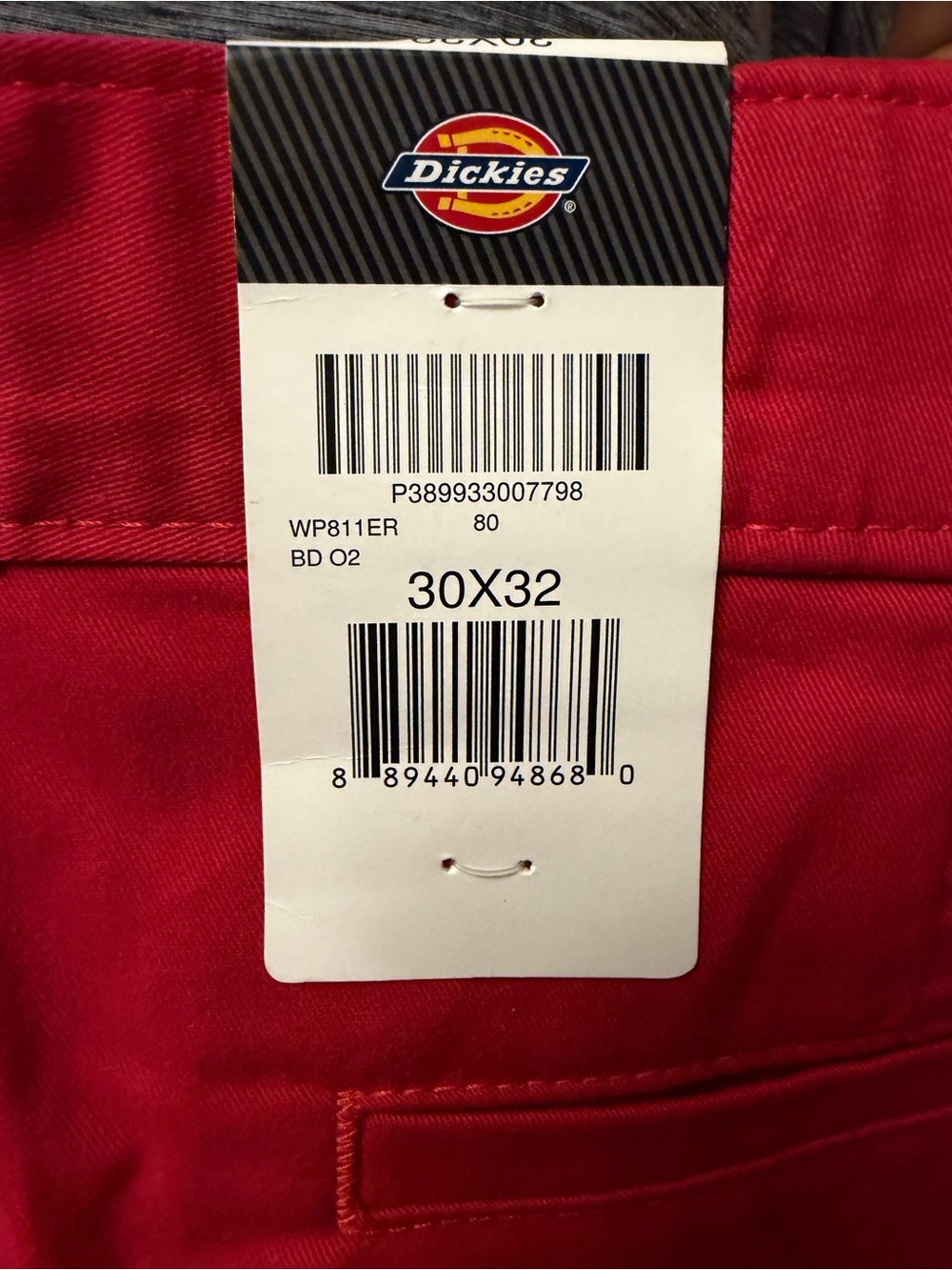 Dickies Men's Red Cargo Work Pants - Picture 3 of 4